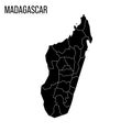 Madagascar political map of administrative divisions