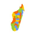 Madagascar political map of administrative divisions