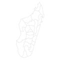 Madagascar political map of administrative divisions