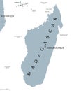 Madagascar political map