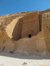 Madain Saleh, archaeological site with Nabatean tombs in Saudi Arabia KSA Royalty Free Stock Photo