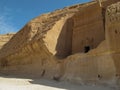 Madain Saleh, archaeological site with Nabatean tombs in Saudi Arabia KSA Royalty Free Stock Photo