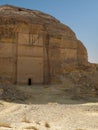 Madain Saleh, archaeological site with Nabatean tombs in Saudi Arabia KSA Royalty Free Stock Photo
