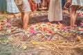 Madala with flowers and fruits, ceremony of earth.