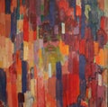 Mme Kupka among Verticals by Frantisek Kupka Canvas Art Wall Picture