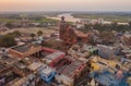 Madan Mohan temple in Vrindavan, India, aerial drone view Royalty Free Stock Photo