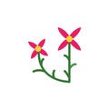 Madder flower icon. Simple color vector elements of botanicals icons for ui and ux, website or mobile application