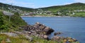 Maddox Cove mer landscape, Newfoundland Royalty Free Stock Photo