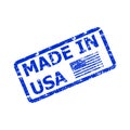 Made in america, product from usa, rubber stamp sketch Royalty Free Stock Photo