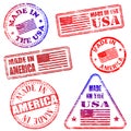 Made In America Stamps Royalty Free Stock Photo