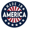 made in america with white background Royalty Free Stock Photo