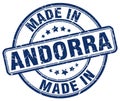 made in Andorra blue grunge stamp