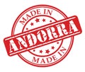 Made in Andorra red rubber stamp