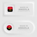 Made in Angola neumorphic graphic and label