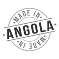 Made in Angola Quality Original Stamp Design Vector Art Tourism Souvenir Round National Product Seal.