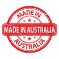 Made in Australia rubber stamp, vector illustration Royalty Free Stock Photo