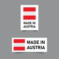 Made in Austria label flag