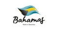 Made in Bahamas handwritten flag ribbon typography lettering logo label banner