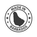 Made in Barbados icon. Stamp sticker. Vector illustration