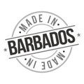 Made in Barbados Quality Original Stamp Design Vector Art Tourism. Souvenir Round Seal national product badge vector.