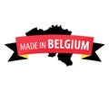 Made in Belgium banner on white Background