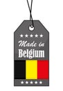 Made in Belgium. Belgian product label. Vector icon.