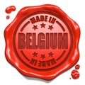 Made in Belgium - Stamp on Red Wax Seal.