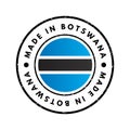 Made in Botswana text emblem badge, concept background