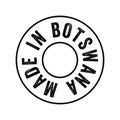 Made in Botswana text emblem stamp, concept background Royalty Free Stock Photo