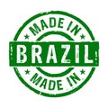 Made in Brazil grunge stamp vector