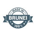 Made in Brunei stamp design vector
