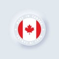 Made in Canada. Canada made. Canadian quality emblem, label, sign, button. Canada flag. Canadian symbol. Vector. Simple icons with Royalty Free Stock Photo