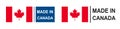 Made in Canada icon sign Ã¢â¬â vector Royalty Free Stock Photo