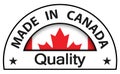 Made in Canada Quality icon, circle button