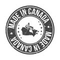 Made in Canada Quality Original Stamp Design. Vector Art Seal Badge Illustration.