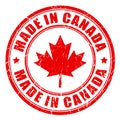 Made in Canada rubber stamp