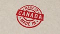 Made in Canada stamp and stamping