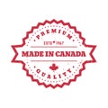 Made in Canada, vector badge, round label