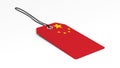 Made in China price tag with national flag Royalty Free Stock Photo