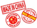 Made in China stamps Royalty Free Stock Photo