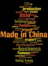 Made in China, word cloud concept 2 Royalty Free Stock Photo