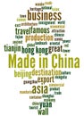Made in China, word cloud concept 3 Royalty Free Stock Photo