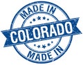 Made in Colorado blue round stamp