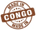 made in Congo brown grunge stamp