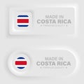 Made in Costarica neumorphic graphic and label