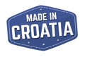 Made in Croatia label or sticker