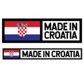 Made in Croatia label on white