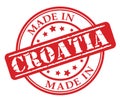 Made in Croatia red rubber stamp