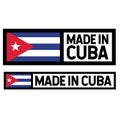 Made in Cuba label on white