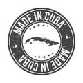 Made in Cuba Quality Original Stamp Design. Vector Art Seal Badge illustration.